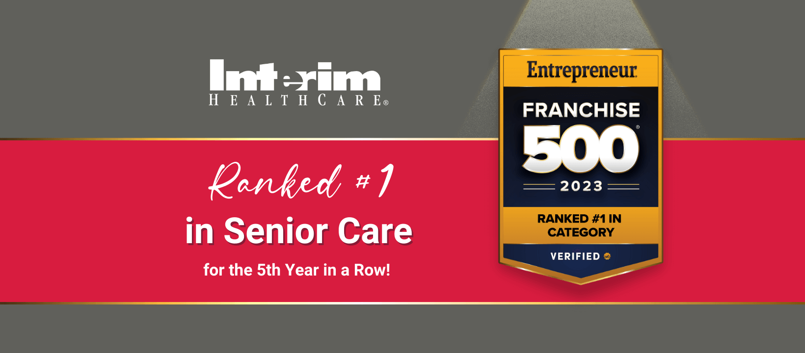 Interim HealthCare does it again: Number One in Senior Care 5 Years in a Row!