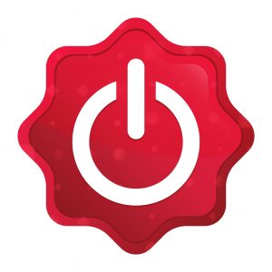 red power button