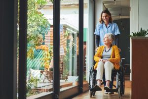 woman in wheelchair